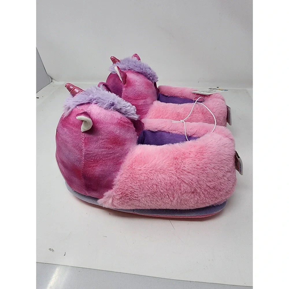 Squishmallows Girls Unicorn Plush Slipper Purple Poly Blend‎ Size XL 4/5 Relaxed